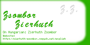 zsombor zierhuth business card